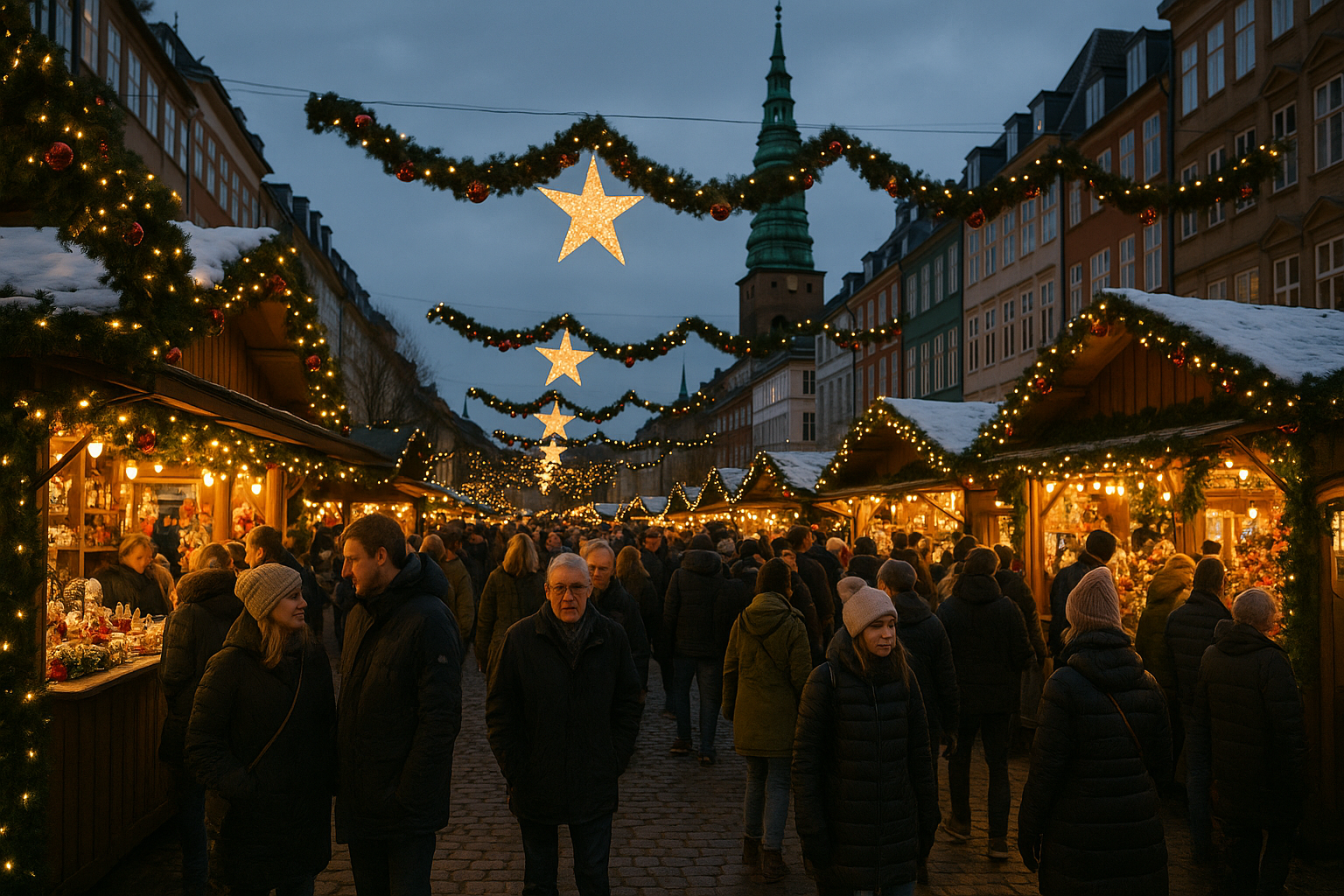 julemarked i københavn - Illustration